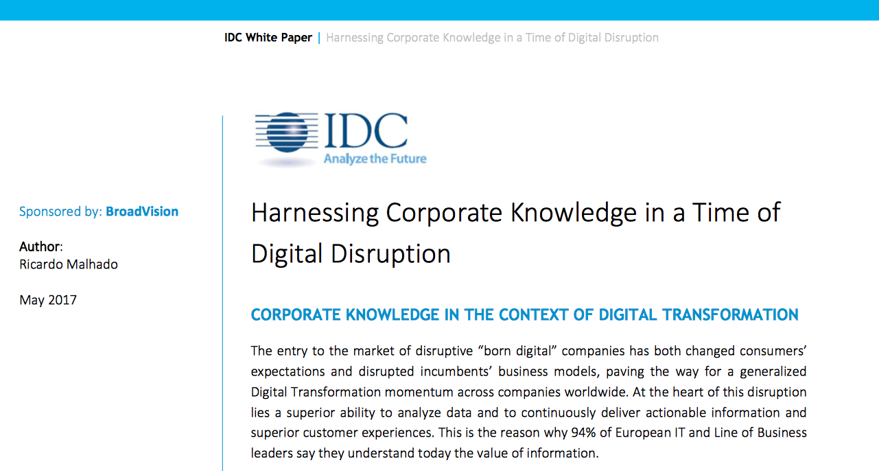 Harnessing Corporate Knowledge In A Time of Digital Disruption